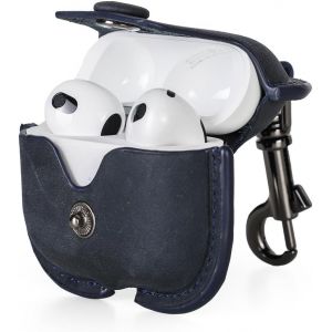 LORANKA-&Eacute;tui pour AirPods 3, &Eacute;tui Antichoc en Cuir V&eacute;ritable Compatible avec AirPods 3(Bleu) - Neuf