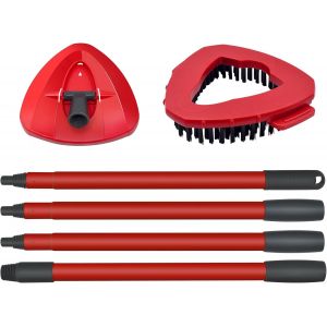 KGABERY-Serpillère Balai Kit Compatible Avec Vileda Spin Turbo Balai À Franges Tête De Balai De Rechange Balai À Franges Base Manche De Serpillère De Rechange Kit Nettoyage Pour Sols Salle De Bain - Neuf