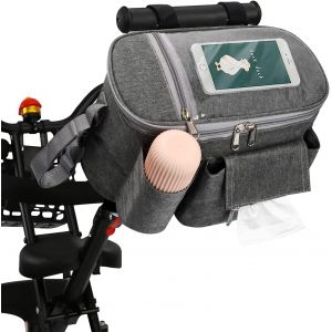 Sac De Rangement Pour Poussette, Grande Capacité, Avec Support De Téléphone Transparent, Housse De Pluie Incluse. - Neuf
