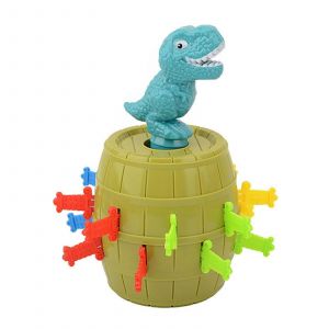 Jouet amusant de barils de dinosaures, jeu de soci&eacute;t&eacute; interactif parent-enfant, seau de dinosaure sauteur, jeu de f&ecirc;te pour enfants durable - Neuf