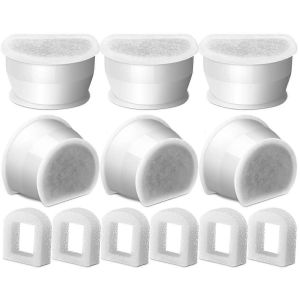 Filtres Et Mousse Pour Fontaine À Eau En Céramique Pour Chat,6 Pièces - Neuf