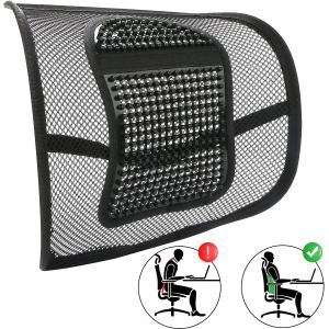 Maille De Soutien Lombaire,Soutien Lombaire De Massage,Coussin Dorsal Ergonomique Pour Chaise De Bureau,Voiture - Neuf