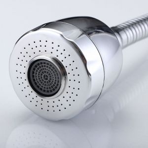Robinet filtre pivotant à 360° en cuivre, aérateur de gorge, buse de réglage du filtre pour robinet économiseur d'eau, pour cuisine et salle de bain, 2 modes, argent - Neuf