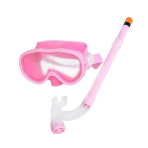 Ensemble Masque Et Tuba Pour Enfants - Lunettes De Natation Antibu&eacute;e Avec Ajustement R&eacute;glable Et Silicone De Qualit&eacute; Alimentaire Pour Les 6 &Agrave; 10 Ans - Couleur Rose - Neuf