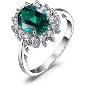 Kal-Diana Princesse Kate Middletonu Bague Naturelle Pierre Améthyste Péridot Grenat Citrine Topaze Pour Femme, Argent 925 Plaqué Or Jaune Or Rose, Vintage Ensemble Parure De Bijoux Cadeau - Neuf