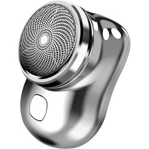 Mini Rasoir &Eacute;lectrique Pour Homme, Rechargeable Par Usb, Mini Rasoir &Eacute;lectrique Portable Pour La Maison Et Les Voyages, Rasoir Humide Et Sec, Cadeau Pour Homme (Argent) - Neuf