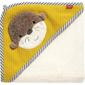 Jgd-Serviette De Bain Loutre - Serviette De Bain Enfant Poncho En &Eacute;ponge - Serviette De Bain Avec Capuche Pour B&eacute;b&eacute;s Et Jeunes Enfants &Agrave; Partir De 0+ Mois - Neuf