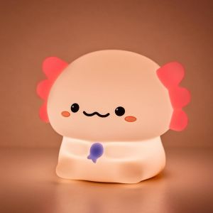 Veilleuse Axolotl Pour Chambre D'enfant - Design Animal - Silicone Doux - Lampe Led Pour Chambre D'enfant - D&eacute;coration De Chambre D'enfant - Neuf
