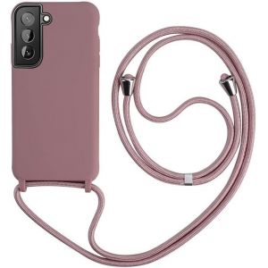 LORANKA-Collier pour Samsung Galaxy S21 Coque Silicone Liquide Bumper Housse Galaxy S21 Lani&egrave;re avec Cordon R&eacute;glable Longueur Cha&icirc;ne Lanyard Case Housse &Eacute;tui pour Samsung S21, Or Rose - Neuf