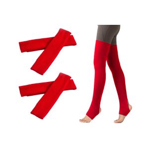 Lot De 2 Chaussettes Hautes Tricot&eacute;es Pour Femme - Rouge - Neuf