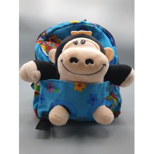 SAC A DOS PELUCHE GORILLE MULTI-COULEUR ENFANTS ANAIS DE 26 CM - Neuf