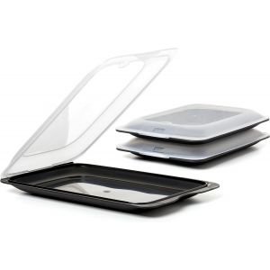 Kalanka-Bo&icirc;tes A Charcuterie Cocktail | Ensemble De 3 Standard | Boite Jambon Conservation Frigo, Empilable | Passe Au Cong&eacute;lateur, Micro-Ondes Et Lave-Vaisselles | Sans Bpa, 17x3,2x25,2cm, Couleur N - Neuf