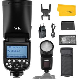 ChenQuanSarl-V1V1CV1CFlashPourCanon24GTtlV1CanonRondeFlashHss18000SLampePiloteLed10Niveaux480clairsPleinePuissancePourPortraitMariageVoyageProductPhotographie - Neuf