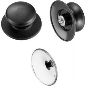 Kalanka-Lot De 2 Poignées De Couvercle De Casserole En Bakélite, Poignée De Rechange, Universelle, Pour Couvercle En Verre, Protection De Poignée Pour Couvercle De Poêle Avec Trou - Neuf