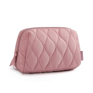 Un Sac De Maquillage De Voyage Organisateur Cosm&eacute;tique Collier De Cas &Agrave; L'&Eacute;chelle-Le Sachet Ouvert Pour L'Essentiel Des Articles De Toilette & Pinceaux Rose Fonc&eacute; - Neuf