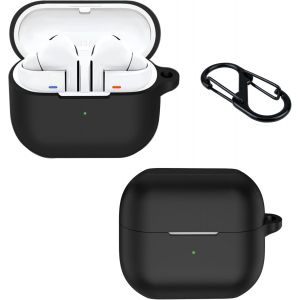 Cover pour Samsung Galaxy Buds 3 Pro/Buds 3 Coque,Coque en Silicone Antichoc pour Samsung Galaxy Buds 3 Pro/Buds 3 (2024) Case -Noir - Neuf