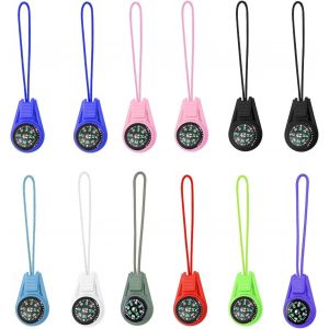 12 Pi&egrave;ces Mini Boussole, Multicolore Boussole Randonn&eacute;e, Boussole Enfant, Boussole Avec Lani&egrave;re, Boussole Personnalis&eacute;e, Bousole, Pour L'ext&eacute;rieur, Le Camping, Les Urgences - Neuf