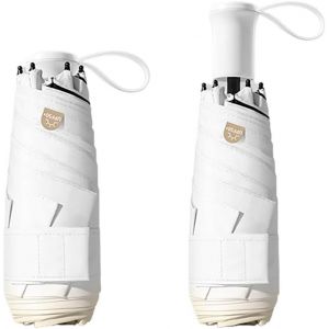 Mini Couleur D&eacute;grad&eacute;e Parapluie Pliant de Voyage Avec Poign&eacute;e T&eacute;lescopique Int&eacute;gr&eacute;e Cach&eacute;e,Petit Umbrella de Poche pour Femmes Enfant,6 Baleines,Ultra L&eacute;ger Compact,Anti UV,D&eacute;perlant,Soleil - Neuf