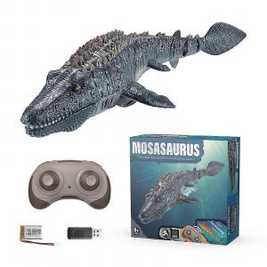 Jouet De Piscine Aquatique Mosasaurus Télécommandé Pour Enfants, Bateau Dinosaure Rc À L'échelle 1:18, Avec Lumière Et Jet D'eau - Jouet De Natation Et De Bain - Neuf
