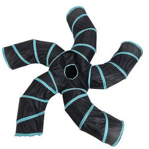 Tunnel Interactif Pliable En Forme De S Pour Chat- 5 Options De Jeu Amusantes Pour Les Chats, Design Durable Et Peu Encombrant - Neuf