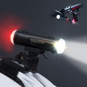 Subzonal-Senticam Lampe De Casque De V&eacute;lo Rechargeable Par Usb Double Avant Et Arri&egrave;re, Lampe Torche Portable R&eacute;sistante &Agrave; L'eau Ip66 Avec Autonomie Jusqu'&agrave; 86 Heures - Neuf