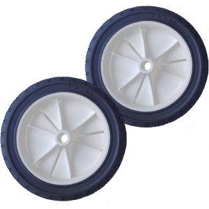 MEVRONISSHOP-2 x Roue de Tondeuse | Pneus en caoutchouc | Diam&egrave;tre 170mm | Moyeu Largeur 36mm| Al&eacute;sage de 12,8 mm(roulement de roue non inclus) | Pour Tondeuse &agrave; gazon de Jardin - Neuf