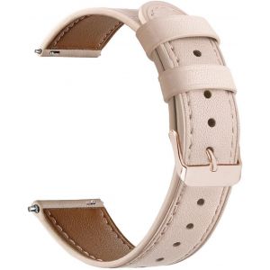 Kal-Bracelet En Cuir 20mm 18mm, Élégant Bracelets De Montres Avec Boucle En Or Rose/Noir/Argent, Libération Rapide Bandes De Remplacement Pour Femmes - Neuf