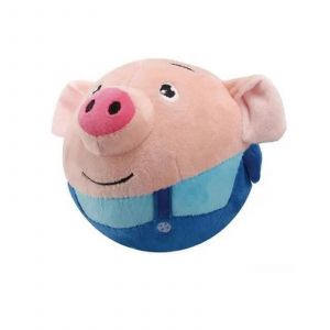 Jouet interactif en peluche pour animal de compagnie, balles rebondissantes, cochon de dessin anim&eacute; interactif rechargeable, nouveau-Bleu - Neuf