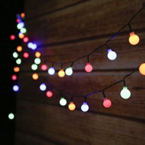 Guirlande Lumineuse Solaire D'ext&eacute;rieur 50 Led 6,9 M, D&eacute;corative, &Eacute;tanche Ip44, 8 Modes (Multicolore), Pour L'ext&eacute;rieur, L'int&eacute;rieur Et Les F&ecirc;tes De No&euml;l - Neuf