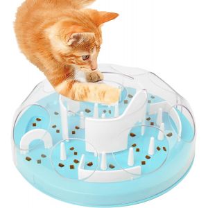 Cmws-Table De Jeu Pour Chats Intelligence Jouet Intelligent Pour Chats - Bleu - Neuf