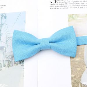 Nouvelle Couleur Claire Parent-Enfant Noeud Papillon Coton Enfants Hommes Décontracté Papillon Cravate Blanc Bleu Rose Noeud Papillon Accessoire De Dîner De Mariage - Neuf