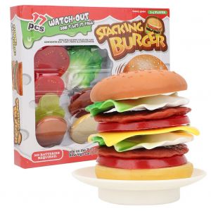 Jouets educatifs pour enfants : empiler des hamburgers, construire des blocs de construction - Neuf