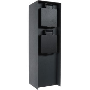 Orio 19011 Bloc Multiprise D'Extérieur Avec 2 Prises Anthracite Ip44 3680 W Charge Max. 23 X 7 X 7 Cm Montage Facile - Neuf