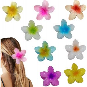 Shiliu-9 Pièces Pince A Cheveux Fleur, Pince Cheveux Fleur Hawaienne, Pince Fleurs, Pinces À Cheveux Pour Femmes, Pince Cheveux Fle[ - Neuf
