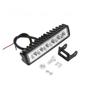 12v 18w 6 Leds Bar Lampe De Travail Lumière De Jour Modification Du Véhicule Ip67noir - Neuf