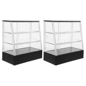 2pcs maison de poupée meubles et accessoire de mini gâteau vitrine mini décoration de maison - Neuf