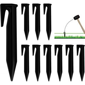 SUBZONAL-120 pièces Piquets de Fixation pour Câbles Périphériques Tondeuse Robot Piquets de Terre pour Robot Tondeuse Crochet Accessoires pour Câbles pour Définition de Surface de Jardin - Neuf