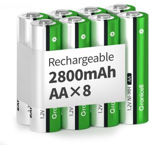 CMWX-Lot de 8 piles rechargeables AA 2800 mAh haute capacité 1500 cycles 1,2 V NiMH Low Self Discharge AA - Neuf