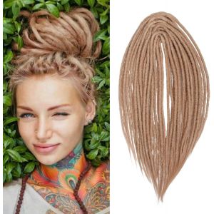 Ershi-Extensions De Dreadlocks Synthétiques Minces De 0,6 Cm Double Ended 24 Pouces 10 Brins Cheveux Au Crochet Longues Tresses Au[2 - Neuf