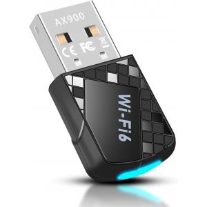 LETNERNY-Clé Wi-Fi Pour Pc, Ax900 Wifi6 Usb Wifi Adaptateur Dual Band 2,4 Ghz/5 Ghz Antenne Interne 2Dbi Compatible Avec Windows 11/10/8.1/8/7, Adaptateur Usb Wi-Fi Pour Pc/Bureau/Ordinateur Portable - Neuf