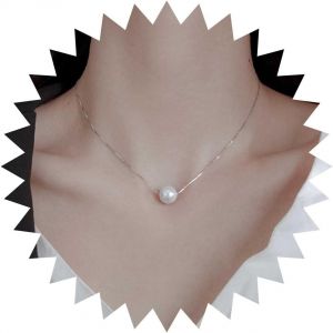 Kal-Collier Pendentif Perle Vintage Collier Ras Du Cou Perle D'or Collier Chaîne Perle Flottante Collier De Mariage Perle Minimaliste Bijoux Pour Femmes Et Filles - Neuf