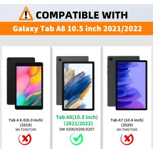 Coque Pour Samsung Galaxy Tab A8 10.5 2021/2022, &Eacute;tui Housse Samsung A8 2021,Coque De Protection Avec Fonction Support Veille/R&eacute;veil Pour Sm-X200/Sm-X205/Sm-X207,Papillon Bleu[Coq9128735] - Neuf