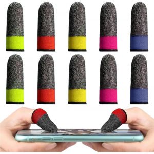 Lot De 10 Mobile Game Finger Sleeves, Doigtier De Jeu Mobile, Gants De Jeu Haute Sensibilit&eacute;, Anti-Transpiration Respirant, Pour Couteaux Out/Pubg Pour Android Et Ios[Z1011] - Neuf