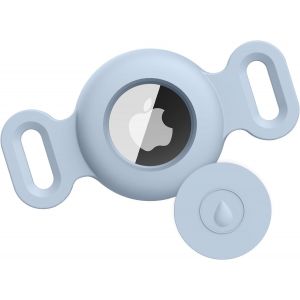 Airtag &Eacute;tuis Collier pour Chien et Chat,Coque en Silicone &Eacute;tanche pour Apple AirTag GPS Finder,1pc Housse de AirTag Protection pour Pet Colliers de Compagnie Anti-Perte Porte-cl&eacute;s AirTag.[O43] - Neuf