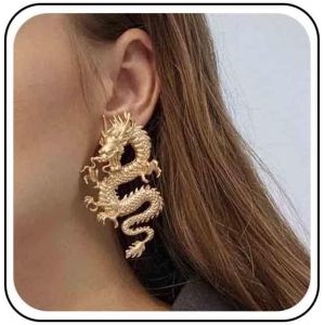 Kal-Boucles D'oreilles Dragon Vintage Boucles D'oreilles Dragon Antique Boucles D'oreilles Dragon Punk Boucles D'oreilles Dragon Boucles D'oreilles Dragon Gothique Bijoux Pour Femmes Et Filles - Neuf