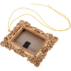 Cadre Photo Suspendu En R&eacute;sine Dor&eacute;e Forme Sapin De No&euml;l D&eacute;coration Murale Cr&eacute;ative Pour Maison F&ecirc;te Ambiance Festive - Neuf