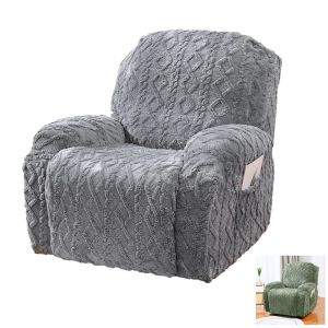 Housse extensible pour fauteuil inclinable avec poche de rangement pour protection et d&eacute;coration - Neuf