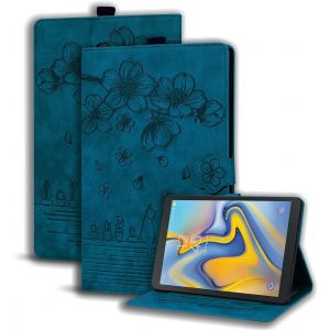 Coque Pour Samsung Galaxy Tab A 10.5 Pouces 2018 (Sm-T590/T595),Pu Cuir Cover Tablette Housse De Protection,Porte-Crayons Portefeuille Tablet Étui Samsung Galaxy Tab A 10.5 2018,Bleu Royal - Neuf