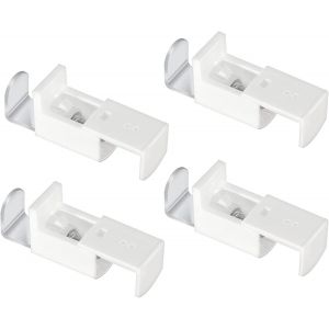 Lot de 4 fixations pour store enrouleur, fixations de fixation faciles à installer, fixations réglables, kit de réparation en plastique pour tringles à rideaux et supports de store occultant - Neuf