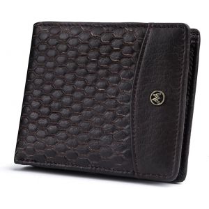 Senior-Portefeuille Minimaliste Fin Pour Homme, Fait &Agrave; La Main En Cuir V&eacute;ritable Avec Blocage Rfid, 11 Emplacements Pour Cartes Et Section Pour Billets, Couleur Caf&eacute;., L, Moderne[L906] - Neuf